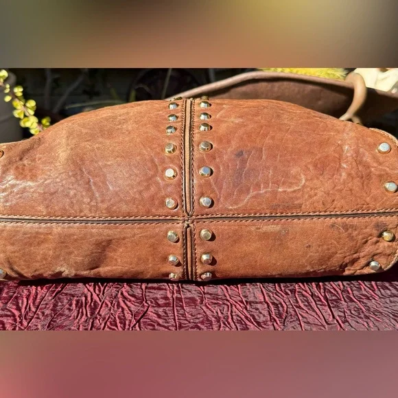 Michael Kors Distressed Uptown Astor Studded Hobo Bag - Picture 5 of 12